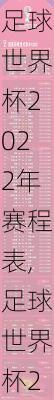 足球世界杯2022年赛程表,足球世界杯2022年赛程表格