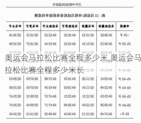 奥运会马拉松比赛全程多少米,奥运会马拉松比赛全程多少米长