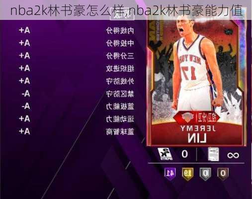 nba2k林书豪怎么样,nba2k林书豪能力值