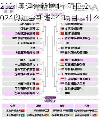 2024奥运会新增4个项目,2024奥运会新增4个项目是什么