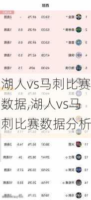 湖人vs马刺比赛数据,湖人vs马刺比赛数据分析