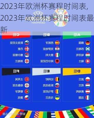 2023年欧洲杯赛程时间表,2023年欧洲杯赛程时间表最新