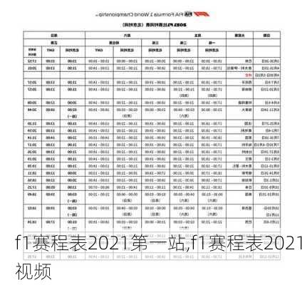 f1赛程表2021第一站,f1赛程表2021视频