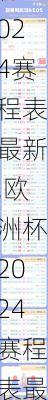 欧洲杯2024赛程表最新,欧洲杯2024赛程表最新消息