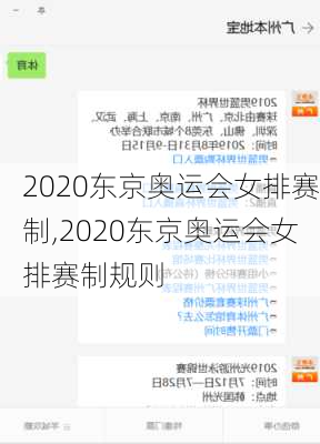 2020东京奥运会女排赛制,2020东京奥运会女排赛制规则