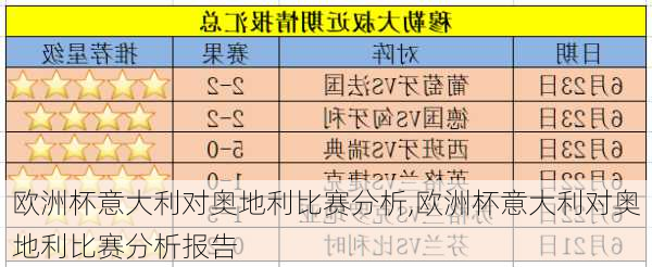 欧洲杯意大利对奥地利比赛分析,欧洲杯意大利对奥地利比赛分析报告