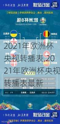 2021年欧洲杯央视转播表,2021年欧洲杯央视转播表最新