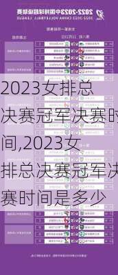 2023女排总决赛冠军决赛时间,2023女排总决赛冠军决赛时间是多少