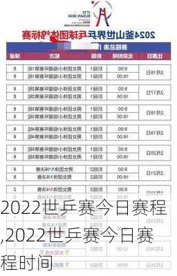 2022世乒赛今日赛程,2022世乒赛今日赛程时间