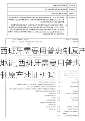 西班牙需要用普惠制原产地证,西班牙需要用普惠制原产地证明吗