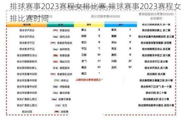 排球赛事2023赛程女排比赛,排球赛事2023赛程女排比赛时间