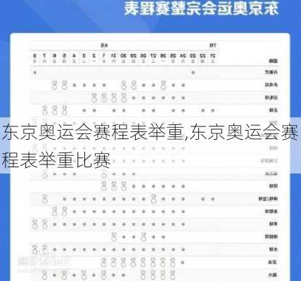 东京奥运会赛程表举重,东京奥运会赛程表举重比赛