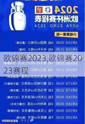 欧锦赛2023,欧锦赛2023赛程