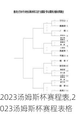 2023汤姆斯杯赛程表,2023汤姆斯杯赛程表格