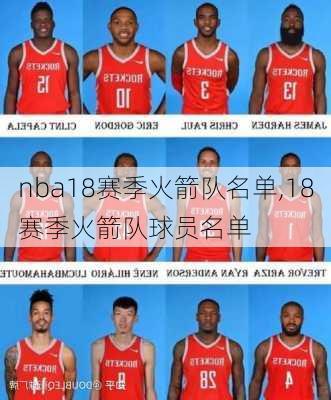 nba18赛季火箭队名单,18赛季火箭队球员名单