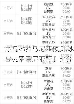 冰岛vs罗马尼亚预测,冰岛vs罗马尼亚预测比分