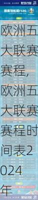 欧洲五大联赛赛程,欧洲五大联赛赛程时间表2024年