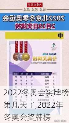 2022冬奥会奖牌榜第几天了,2022年冬奥会奖牌榜