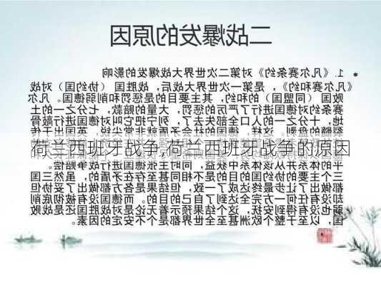 荷兰西班牙战争,荷兰西班牙战争的原因