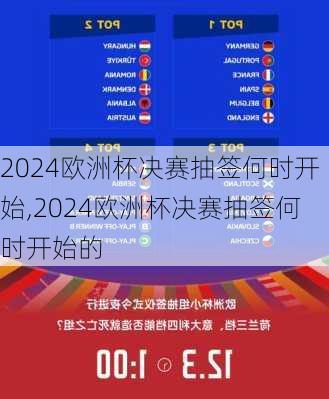 2024欧洲杯决赛抽签何时开始,2024欧洲杯决赛抽签何时开始的