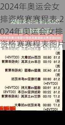 2024年奥运会女排资格赛赛程表,2024年奥运会女排资格赛赛程表图片