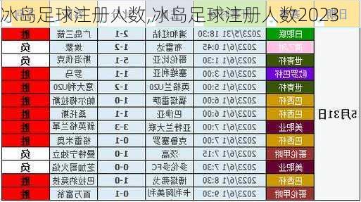 冰岛足球注册人数,冰岛足球注册人数2023