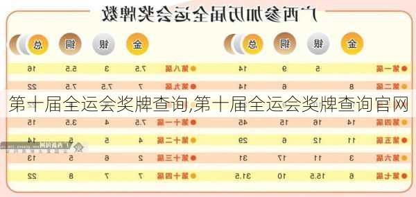 第十届全运会奖牌查询,第十届全运会奖牌查询官网