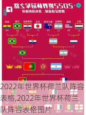 2022年世界杯荷兰队阵容表格,2022年世界杯荷兰队阵容表格图片