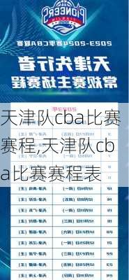 天津队cba比赛赛程,天津队cba比赛赛程表