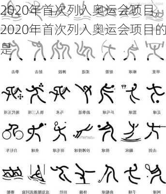 2020年首次列入奥运会项目,2020年首次列入奥运会项目的是