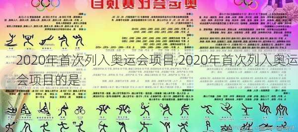 2020年首次列入奥运会项目,2020年首次列入奥运会项目的是