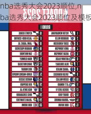 nba选秀大会2023顺位,nba选秀大会2023顺位及模板