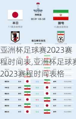 亚洲杯足球赛2023赛程时间表,亚洲杯足球赛2023赛程时间表格