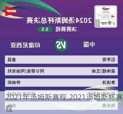 2021年汤姆斯赛程,2021汤姆斯杯赛程