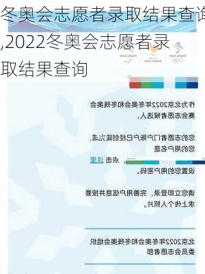 冬奥会志愿者录取结果查询,2022冬奥会志愿者录取结果查询