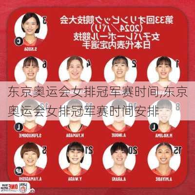 东京奥运会女排冠军赛时间,东京奥运会女排冠军赛时间安排