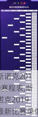 斯诺克2019赛程表,斯诺克2019最新比赛录像