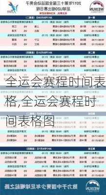 全运会赛程时间表格,全运会赛程时间表格图