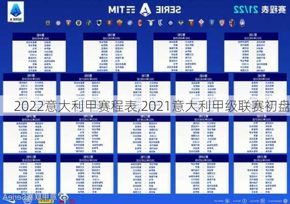 2022意大利甲赛程表,2021意大利甲级联赛初盘