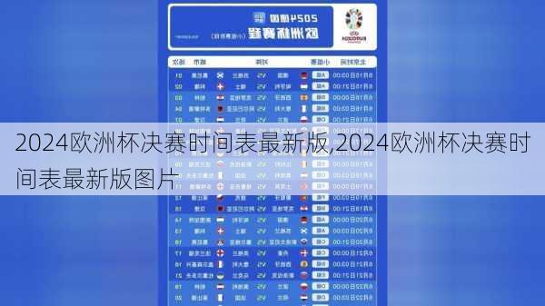 2024欧洲杯决赛时间表最新版,2024欧洲杯决赛时间表最新版图片