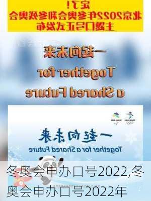 冬奥会申办口号2022,冬奥会申办口号2022年