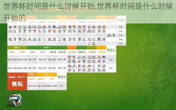 世界杯时间是什么时候开始,世界杯时间是什么时候开始的