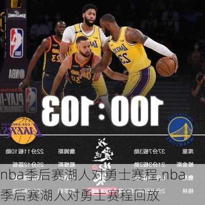 nba季后赛湖人对勇士赛程,nba季后赛湖人对勇士赛程回放