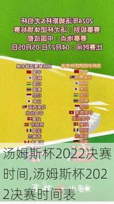 汤姆斯杯2022决赛时间,汤姆斯杯2022决赛时间表