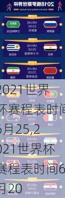 2021世界杯赛程表时间6月25,2021世界杯赛程表时间6月20