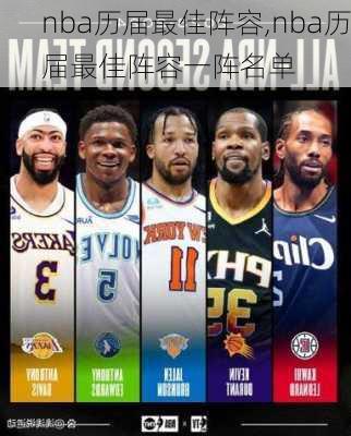 nba历届最佳阵容,nba历届最佳阵容一阵名单