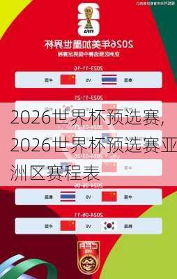 2026世界杯预选赛,2026世界杯预选赛亚洲区赛程表