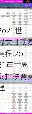 2o21世界女排联赛赛程,2o21年世界女排联赛赛程