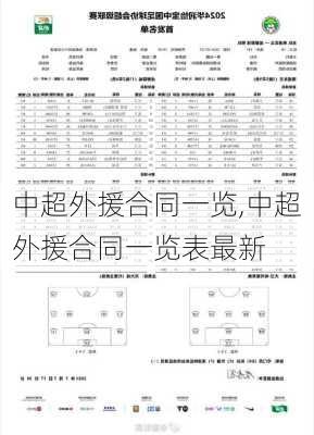 中超外援合同一览,中超外援合同一览表最新