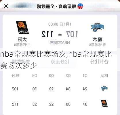 nba常规赛比赛场次,nba常规赛比赛场次多少